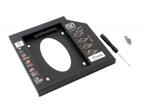 Adapteris 2,5" SSD vietoj nešiojamo kompiuterio DVD lusto 9.5mm